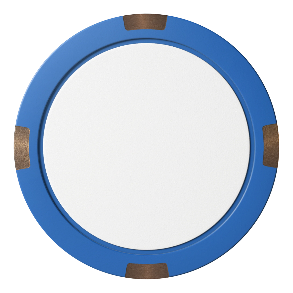 Create Your Own Composite & Metal Hybrid Poker Chips - Blue - Back