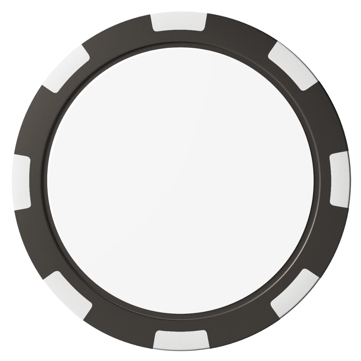 Create Your Own Magnetic Composite Poker Chips - Black / 8 Spot - Back