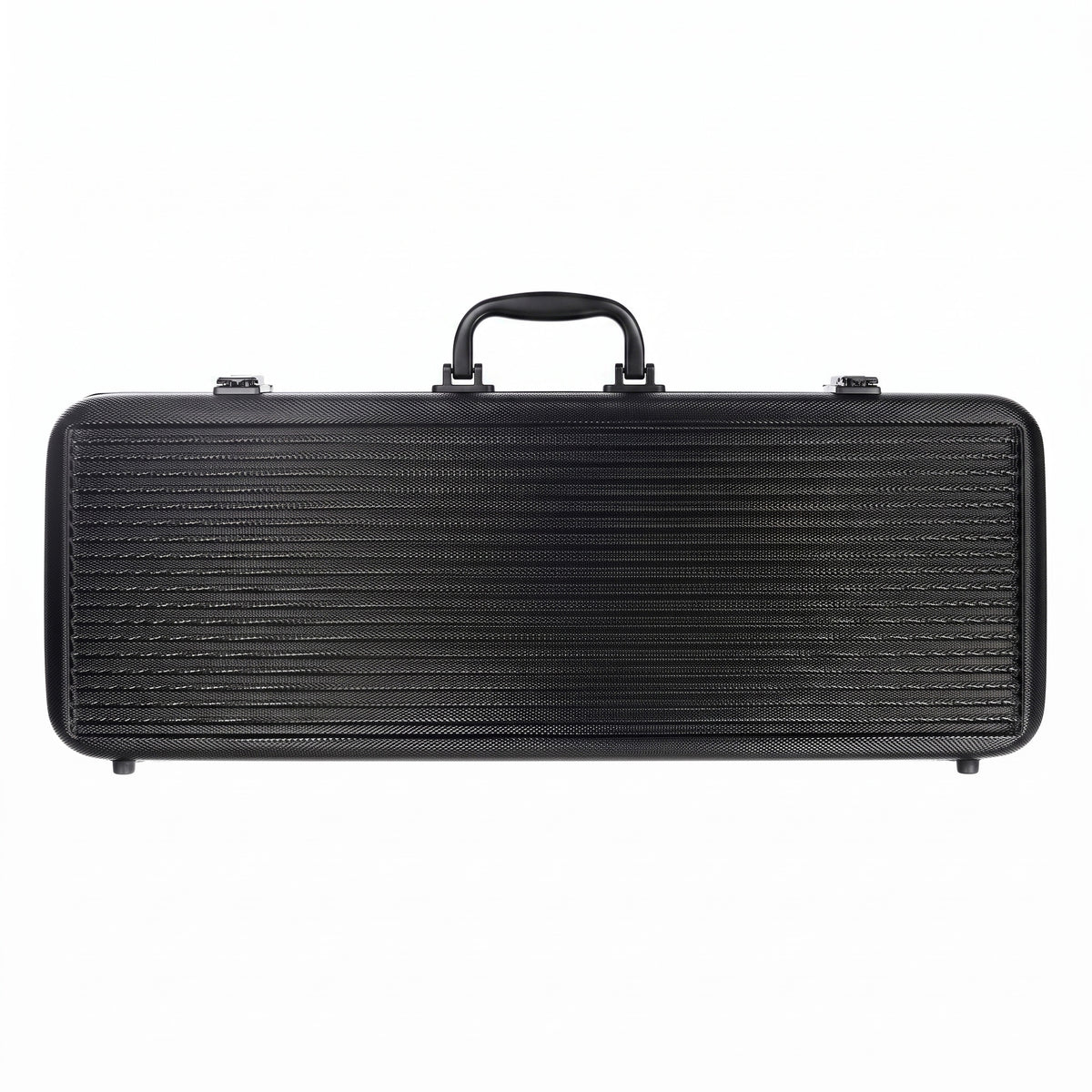 Black 500 chip poker case, front view, custom printed lid