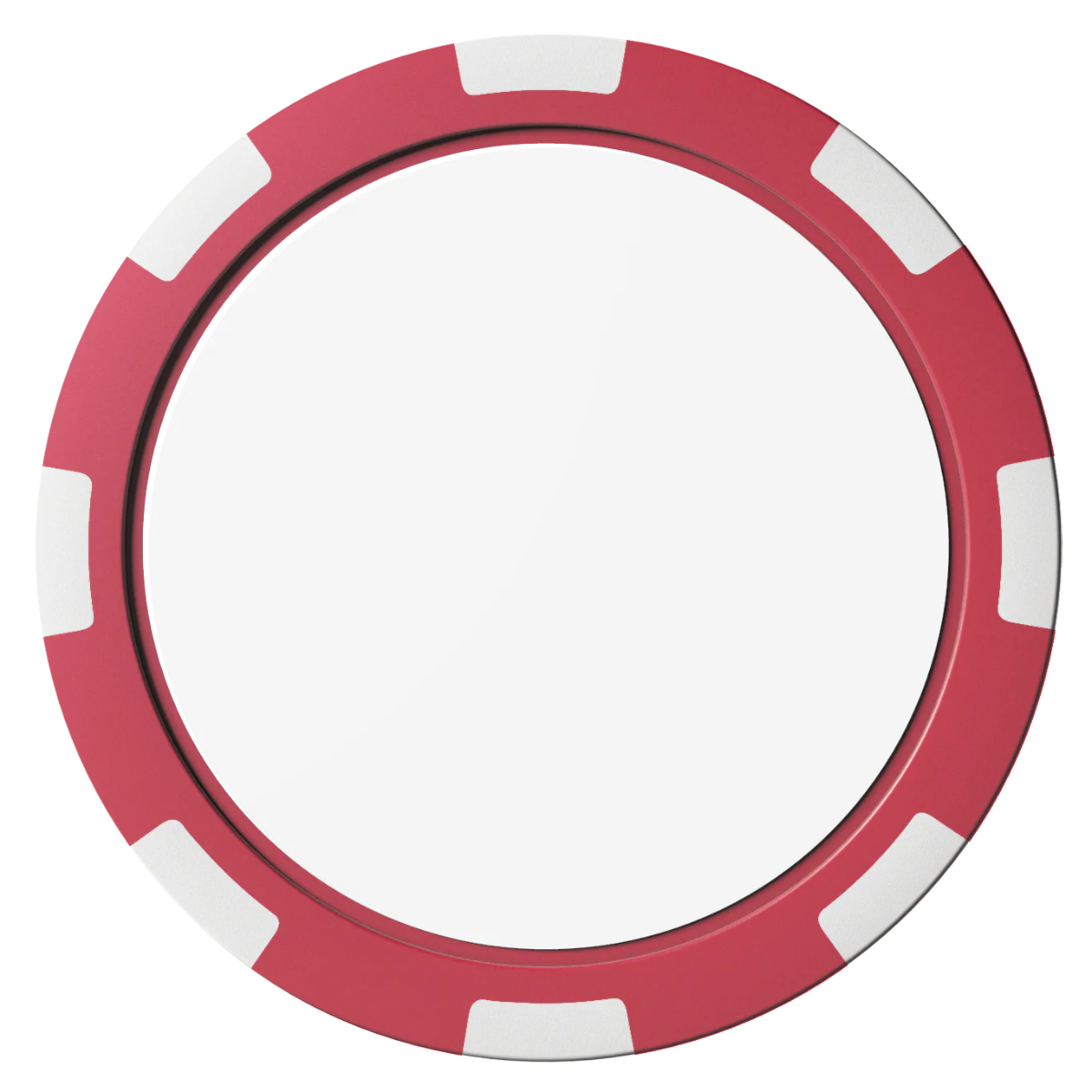 Create Your Own Magnetic Composite Poker Chips - Red / 8 Spot - Front